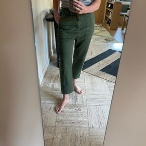 THE GREAT. Olive Cropped Pants
